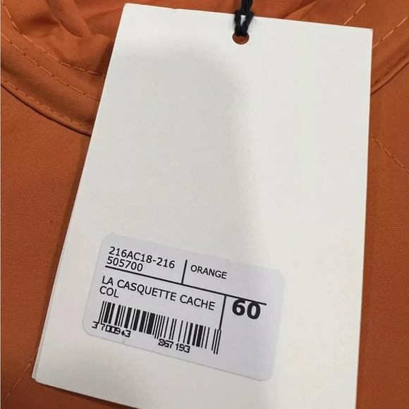 Jacquemus La Casquette Cache Orange Baseball Cap NWT For Pony Tail Sz 60 - Picture 3 of 3